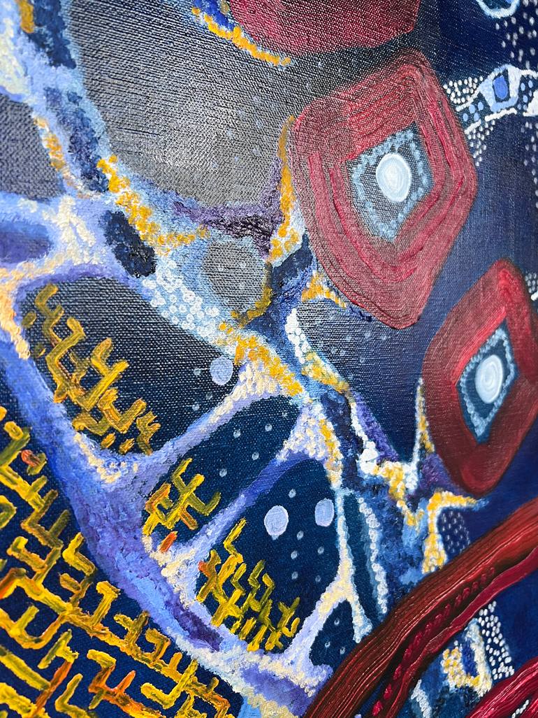 Original Art Nouveau Abstract Painting by Art Dom