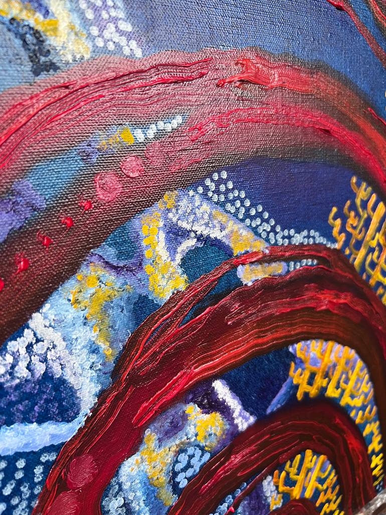 Original Art Nouveau Abstract Painting by Art Dom