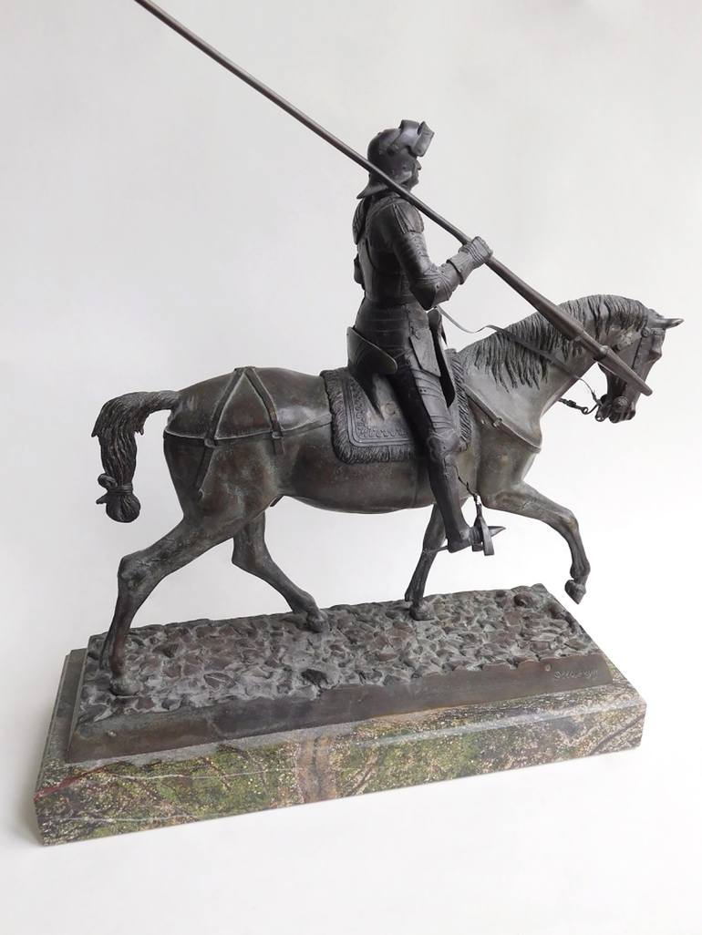 Original Art Deco Horse Sculpture by Art Dom