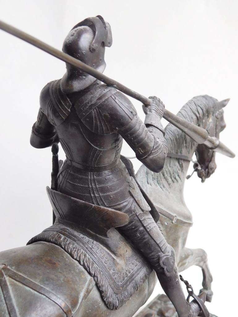 Original Art Deco Horse Sculpture by Art Dom