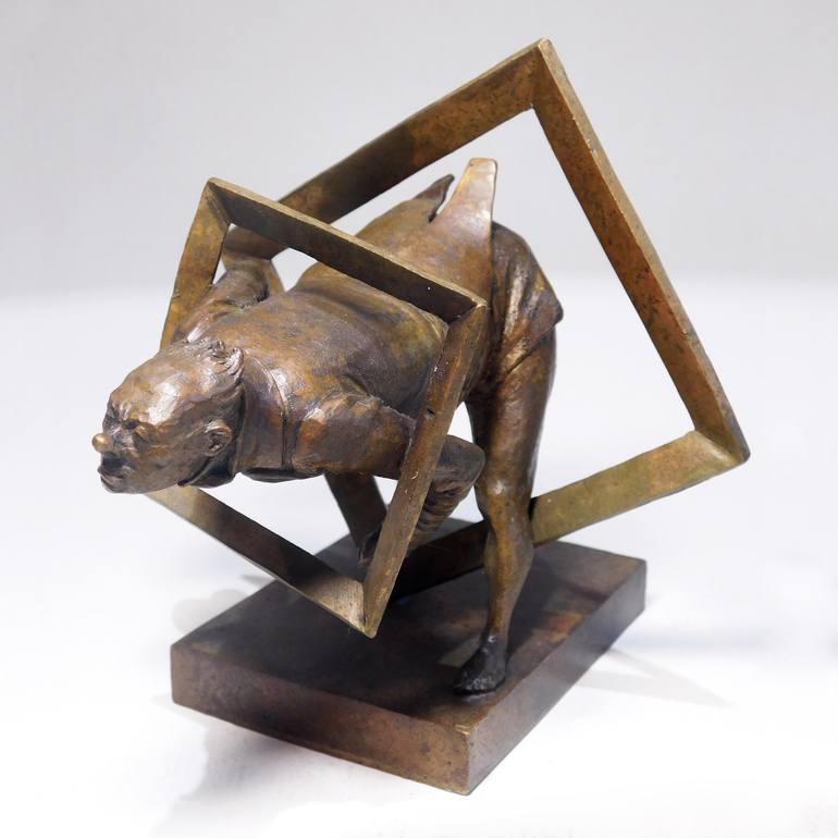 Original Contemporary Geometric Sculpture by Art Dom