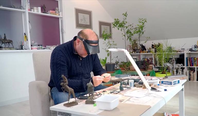 Original Contemporary Geometric Sculpture by Art Dom