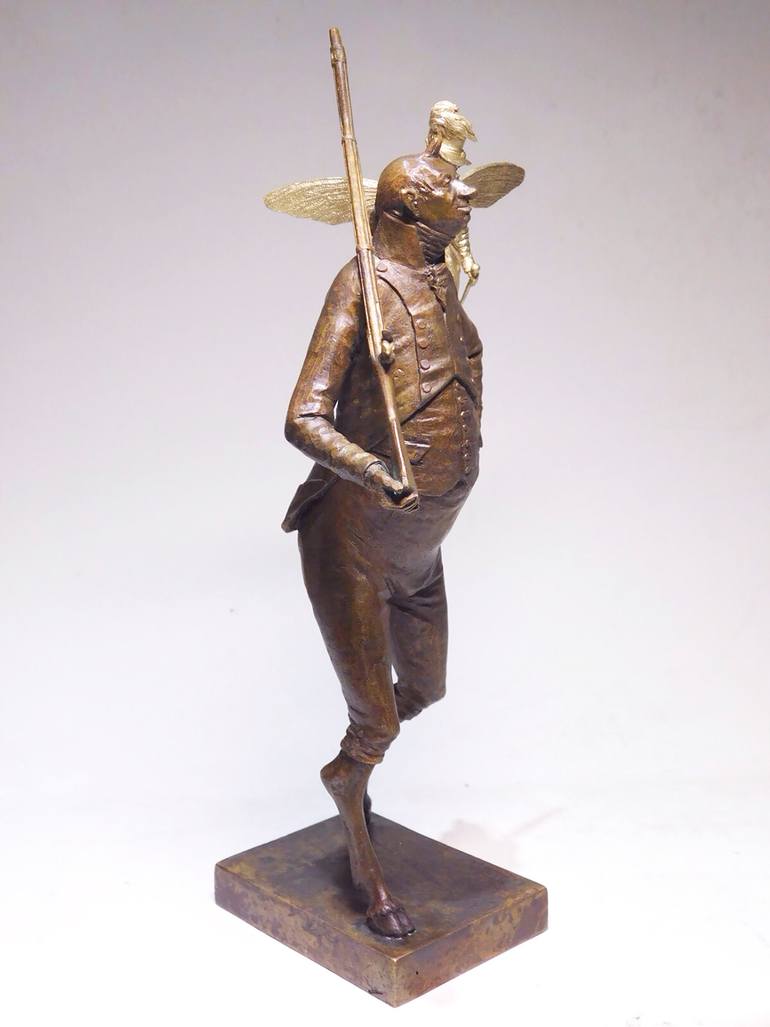 Original Art Deco Fantasy Sculpture by Art Dom
