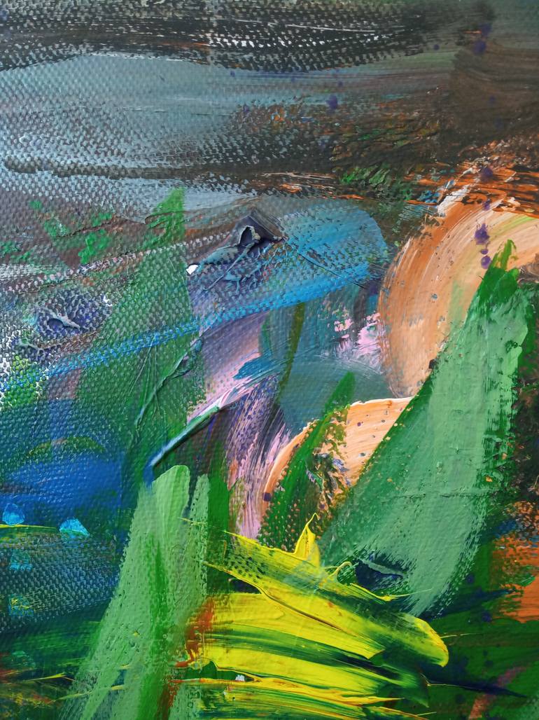 Original Abstract Expressionism Abstract Painting by Nataliia Buhlak