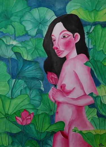Original Fine Art Nude Paintings by Tippawan Jumpankern