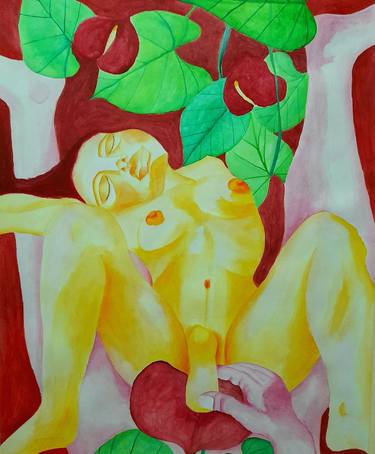 Original Fine Art Erotic Paintings by Tippawan Jumpankern