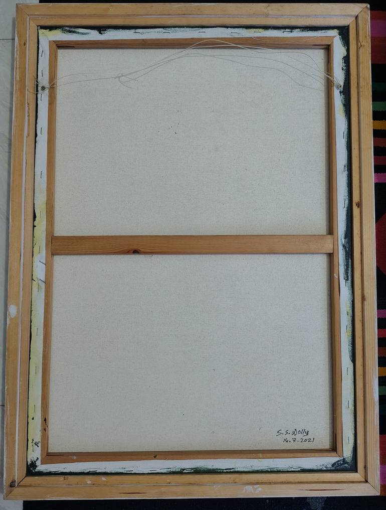 Original Abstract Expressionism Abstract Painting by Shahnaz Sultana