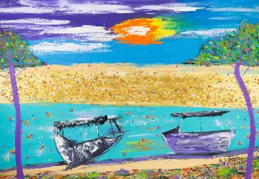 Print of Abstract Beach Paintings by Jozica Fabjan