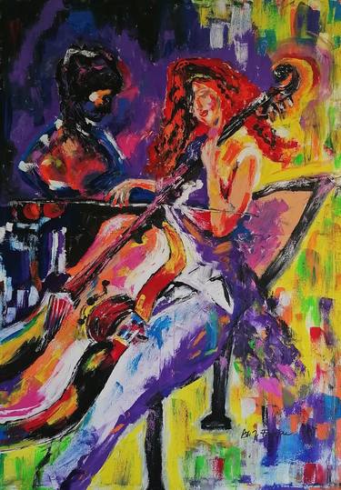 Print of Abstract Music Paintings by Jozica Fabjan