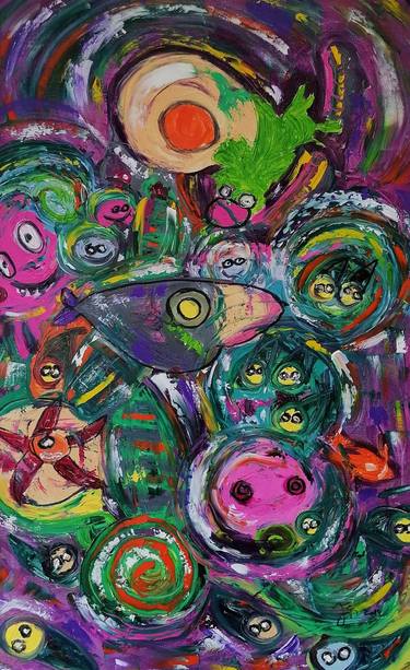 Print of Abstract Kids Paintings by Jozica Fabjan