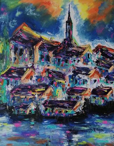Print of Cities Paintings by Jozica Fabjan