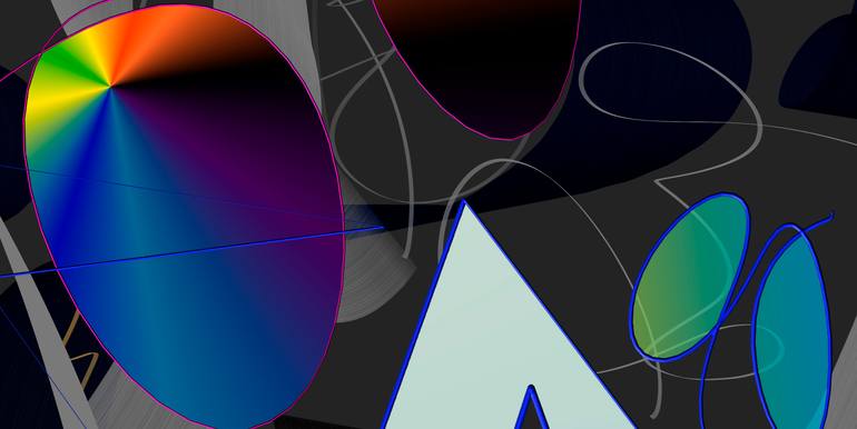 Original Abstract Expressionism Abstract Digital by Mary Ness