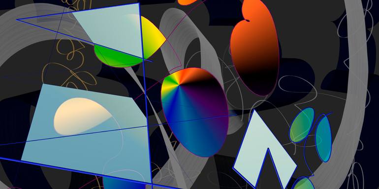 Original Abstract Expressionism Abstract Digital by Mary Ness