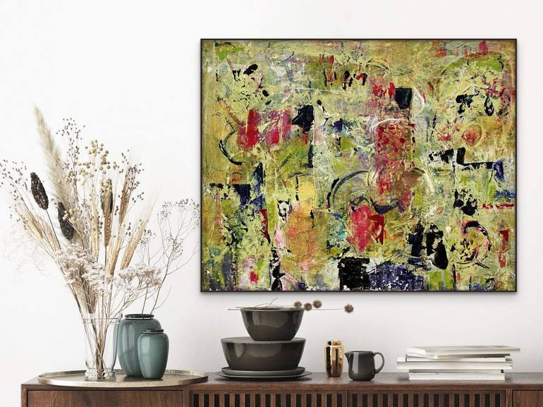 Original Abstract Expressionism Abstract Painting by Mary Ness