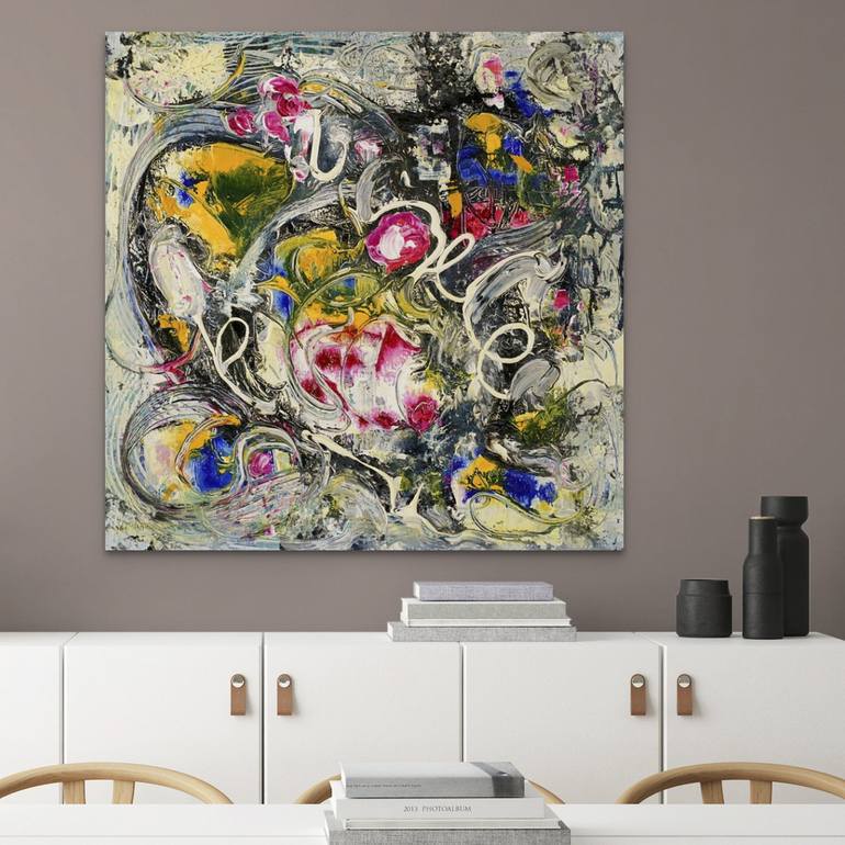 Original Abstract Expressionism Abstract Painting by Mary Ness