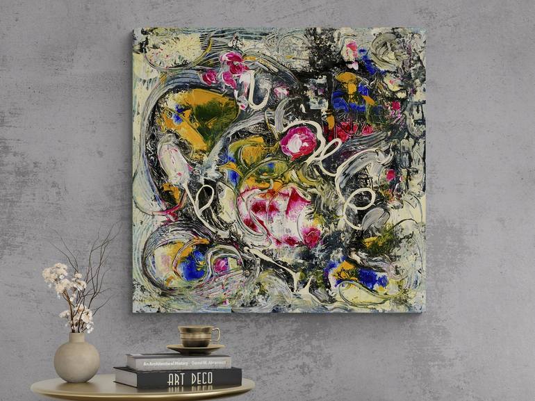 Original Abstract Expressionism Abstract Painting by Mary Ness