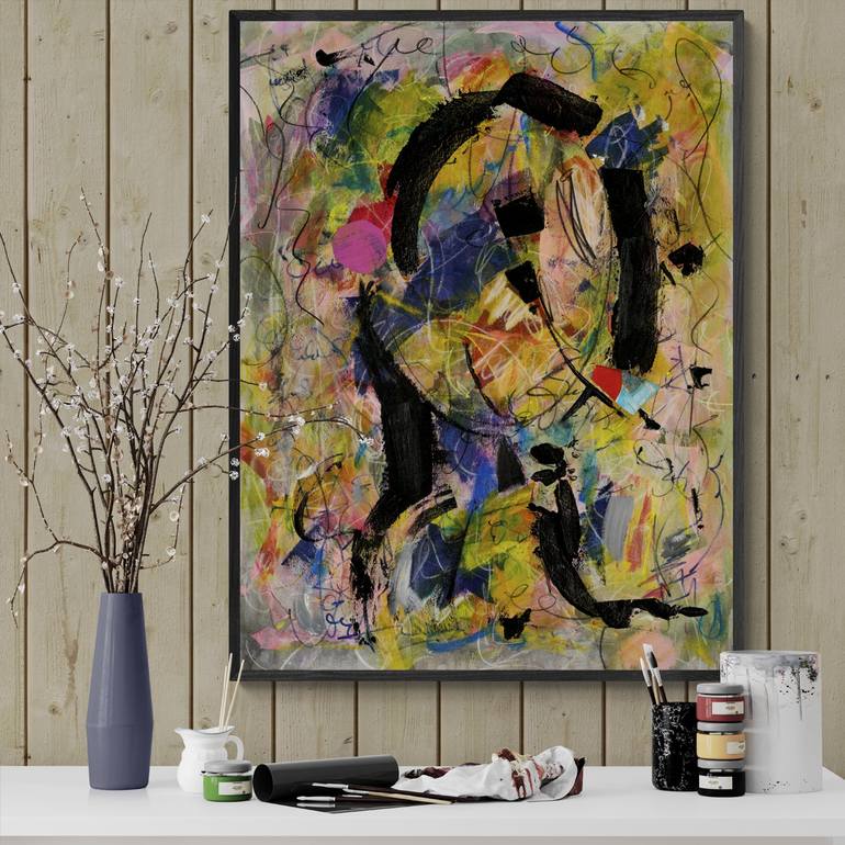 Original Abstract Expressionism Abstract Painting by Mary Ness