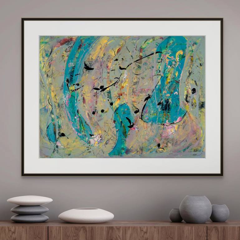 Original Abstract Expressionism Abstract Painting by Mary Ness