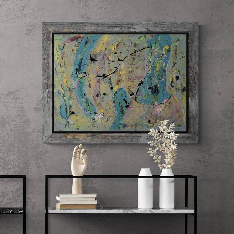 Original Abstract Expressionism Abstract Painting by Mary Ness