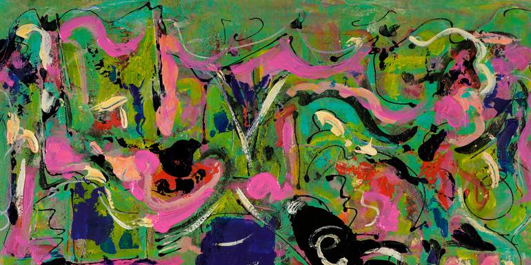 Original Abstract Expressionism Abstract Painting by Mary Ness