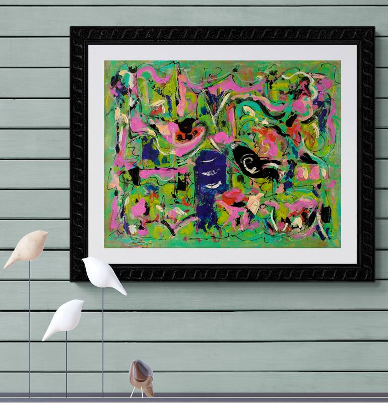 Original Abstract Expressionism Abstract Painting by Mary Ness