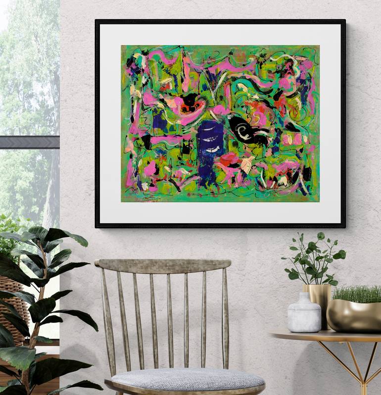 Original Abstract Expressionism Abstract Painting by Mary Ness