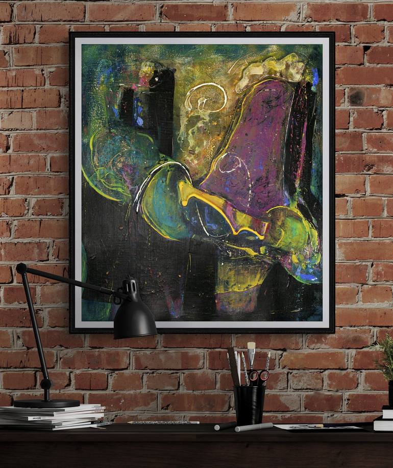 Original Abstract Expressionism Abstract Painting by Mary Ness