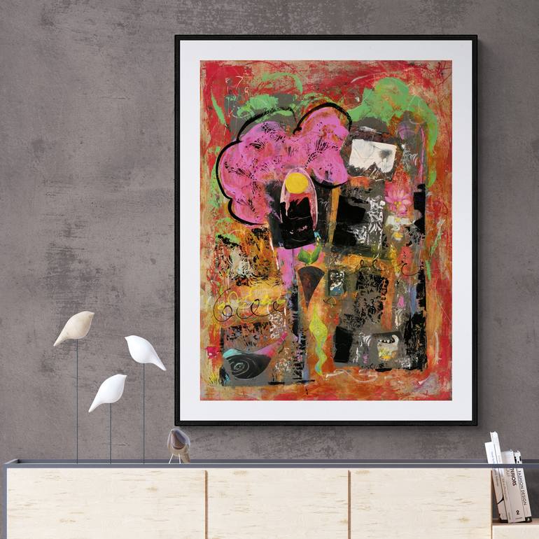 Original Abstract Expressionism Abstract Painting by Mary Ness