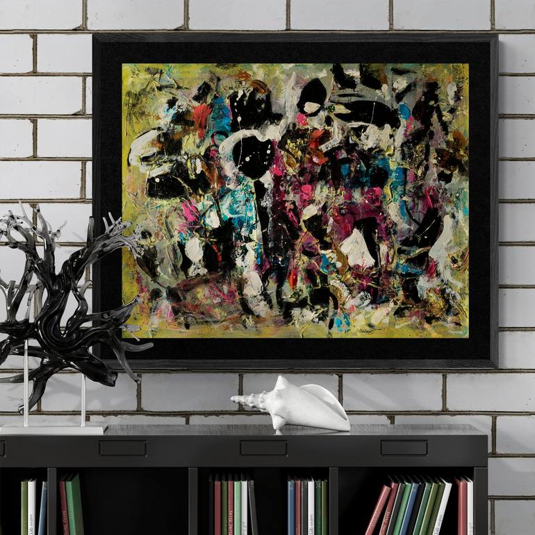 Original Abstract Expressionism Abstract Painting by Mary Ness