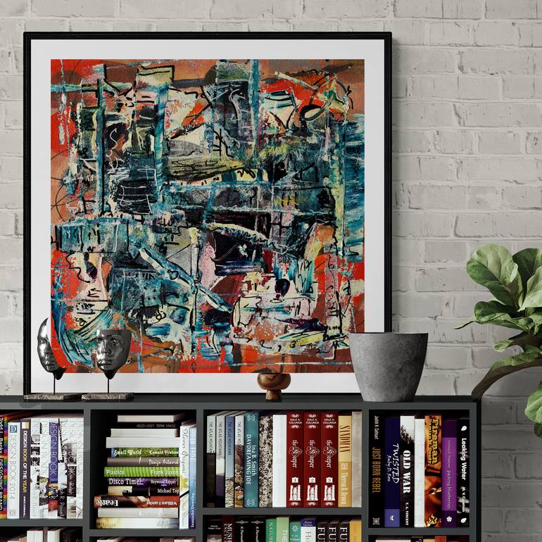 Original Abstract Expressionism Abstract Mixed Media by Mary Ness