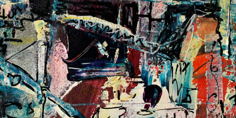 Original Abstract Expressionism Abstract Mixed Media by Mary Ness