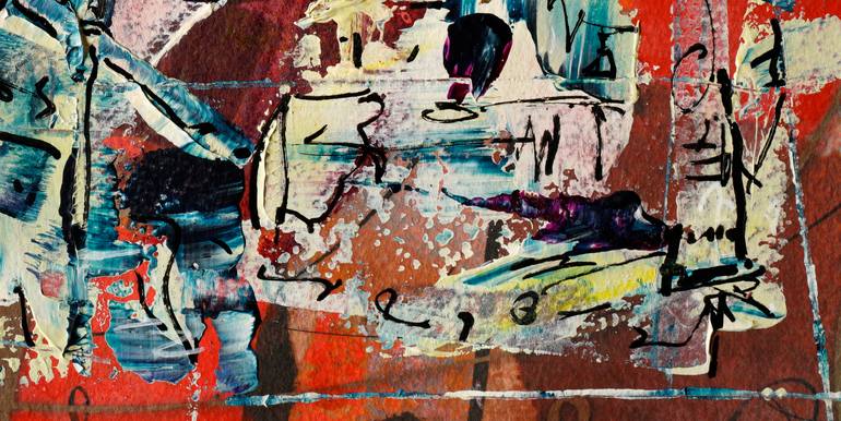 Original Abstract Expressionism Abstract Mixed Media by Mary Ness
