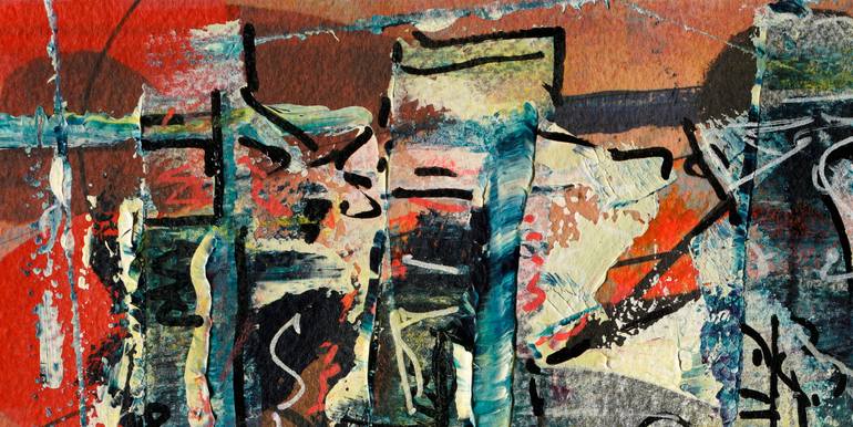Original Abstract Expressionism Abstract Mixed Media by Mary Ness