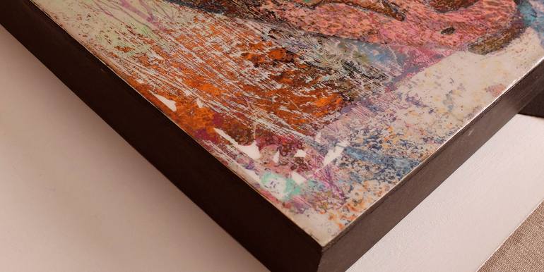 Original Abstract Expressionism Floral Mixed Media by Mary Ness