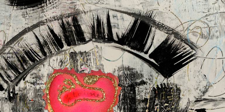 Original Abstract Expressionism Love Painting by Mary Ness