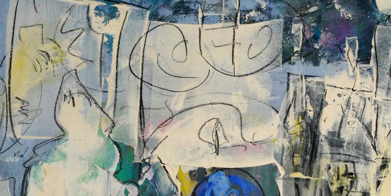 Original Abstract Expressionism Abstract Painting by Mary Ness