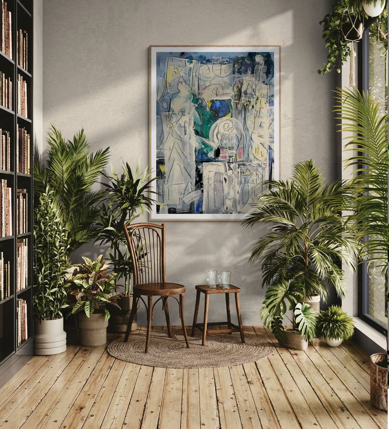 Original Abstract Expressionism Abstract Painting by Mary Ness