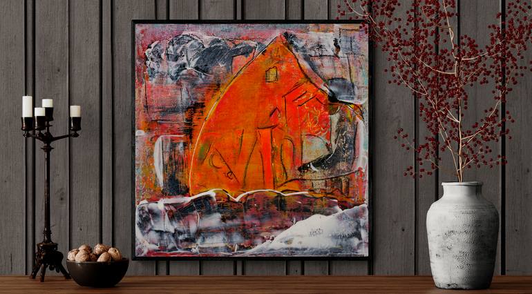 Original Abstract Expressionism Home Painting by Mary Ness
