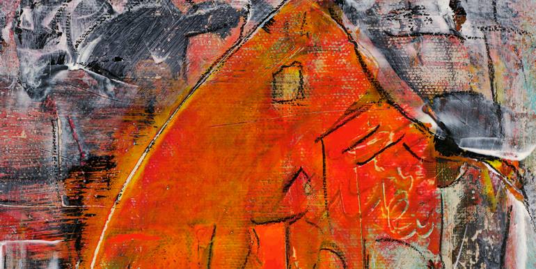 Original Abstract Expressionism Home Painting by Mary Ness