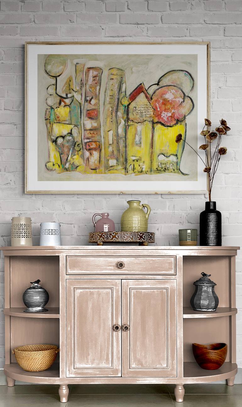 Original Abstract Expressionism Abstract Mixed Media by Mary Ness