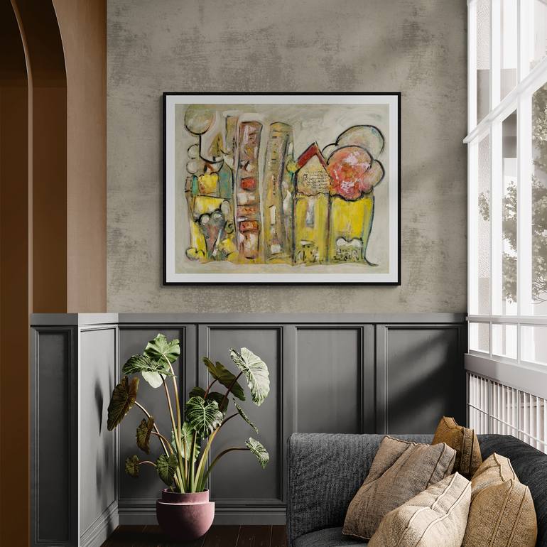 Original Abstract Expressionism Abstract Mixed Media by Mary Ness