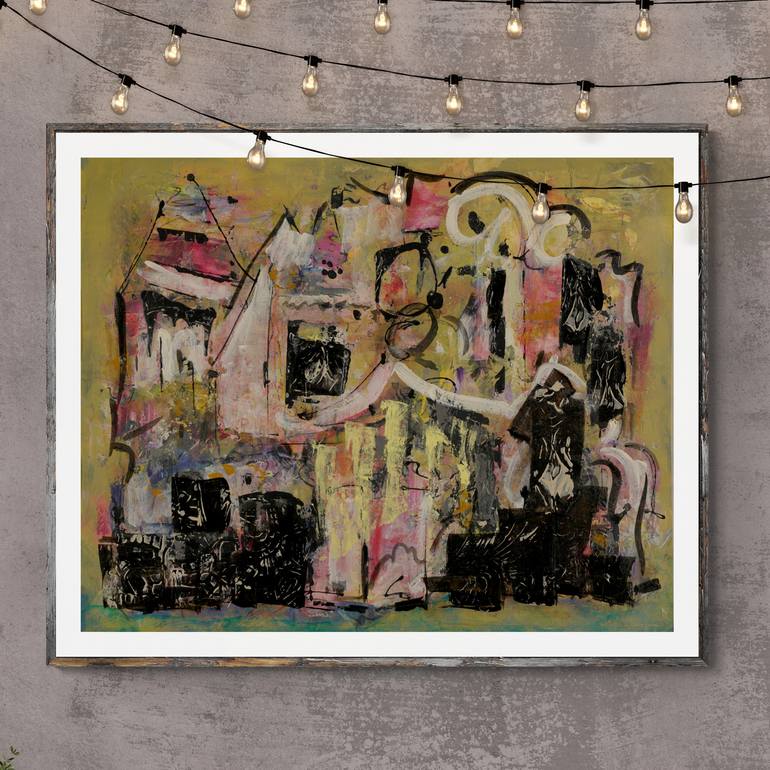 Original Abstract Expressionism Abstract Painting by Mary Ness