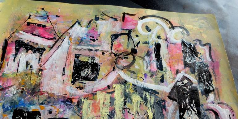 Original Abstract Expressionism Abstract Painting by Mary Ness