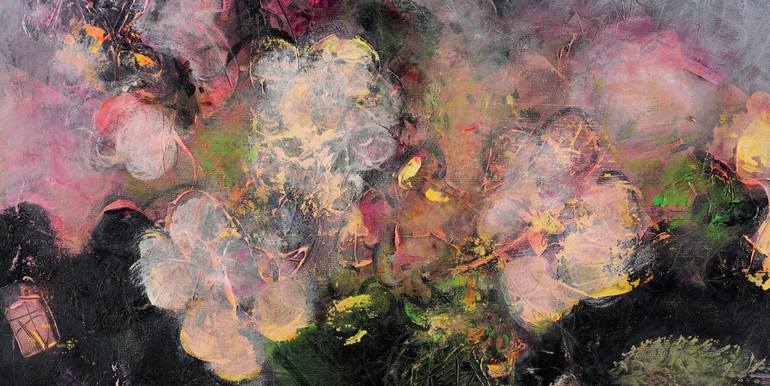 Original Abstract Expressionism Floral Painting by Mary Ness