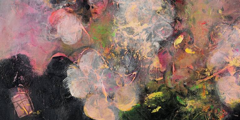 Original Abstract Expressionism Floral Painting by Mary Ness