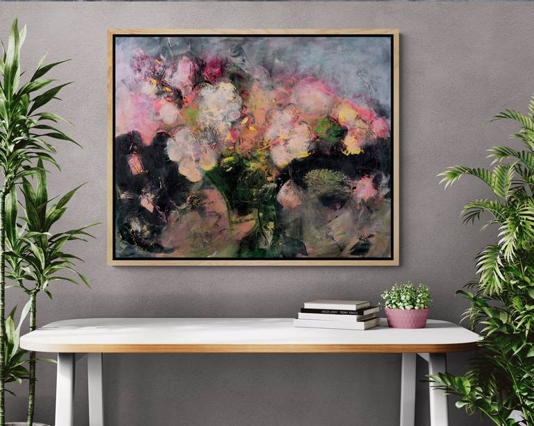 Original Abstract Expressionism Floral Painting by Mary Ness