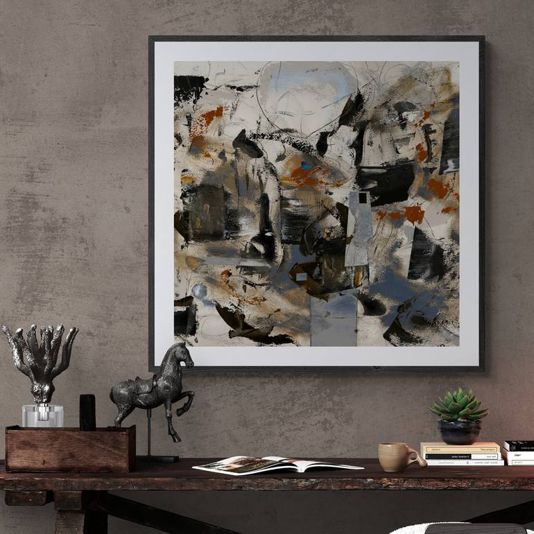 Original Abstract Expressionism Abstract Mixed Media by Mary Ness