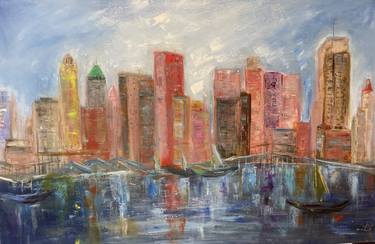 Print of Realism Cities Paintings by Niloufar Nouri