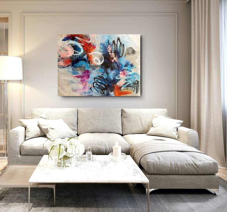 Original Abstract Expressionism Abstract Painting by Marija Constantinou