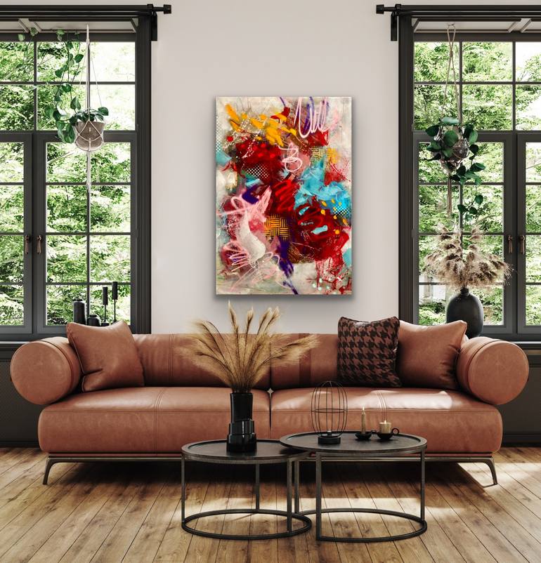 Original Abstract Expressionism Abstract Painting by Marija Constantinou